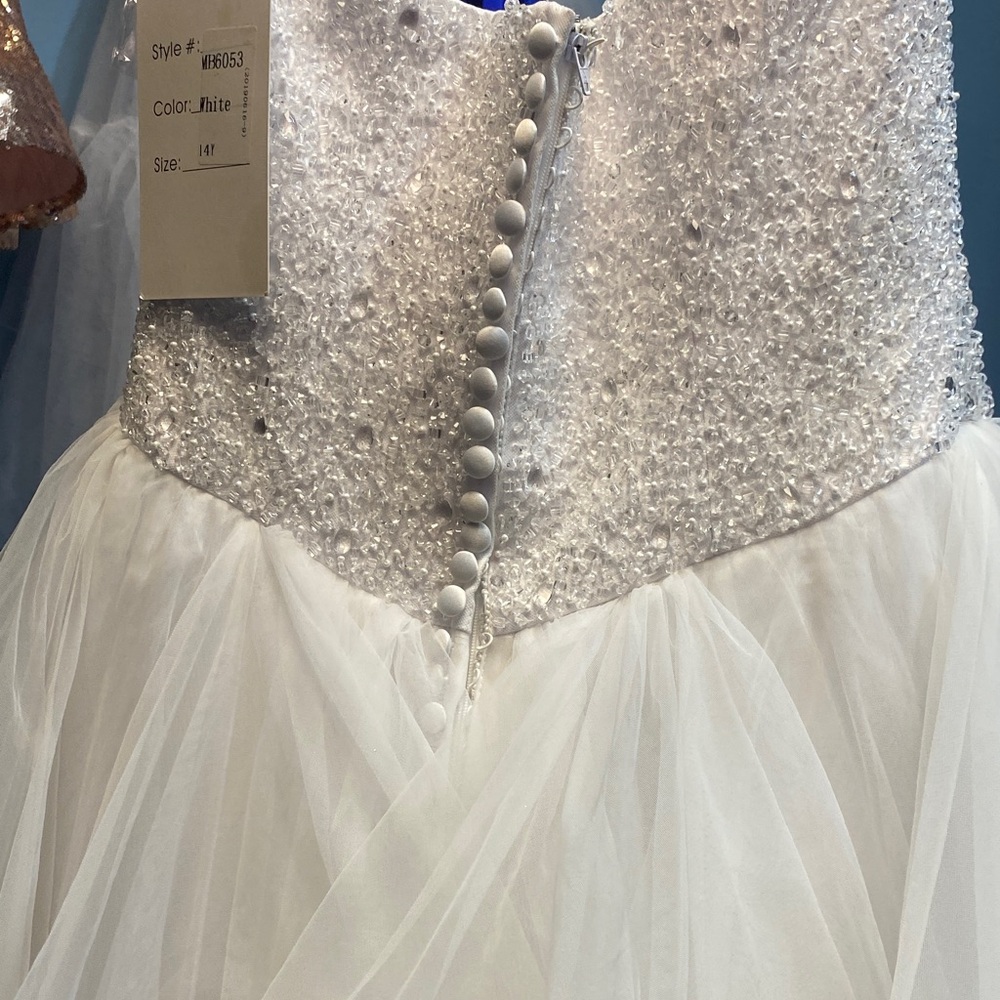 Stunning White Beaded Wedding Dress